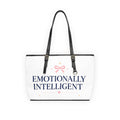 Emotionally Intelligent Leather Tote - White