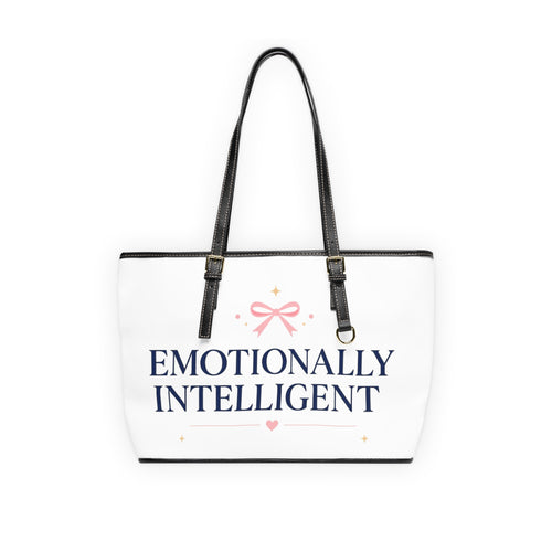 Emotionally Intelligent Leather Tote - White