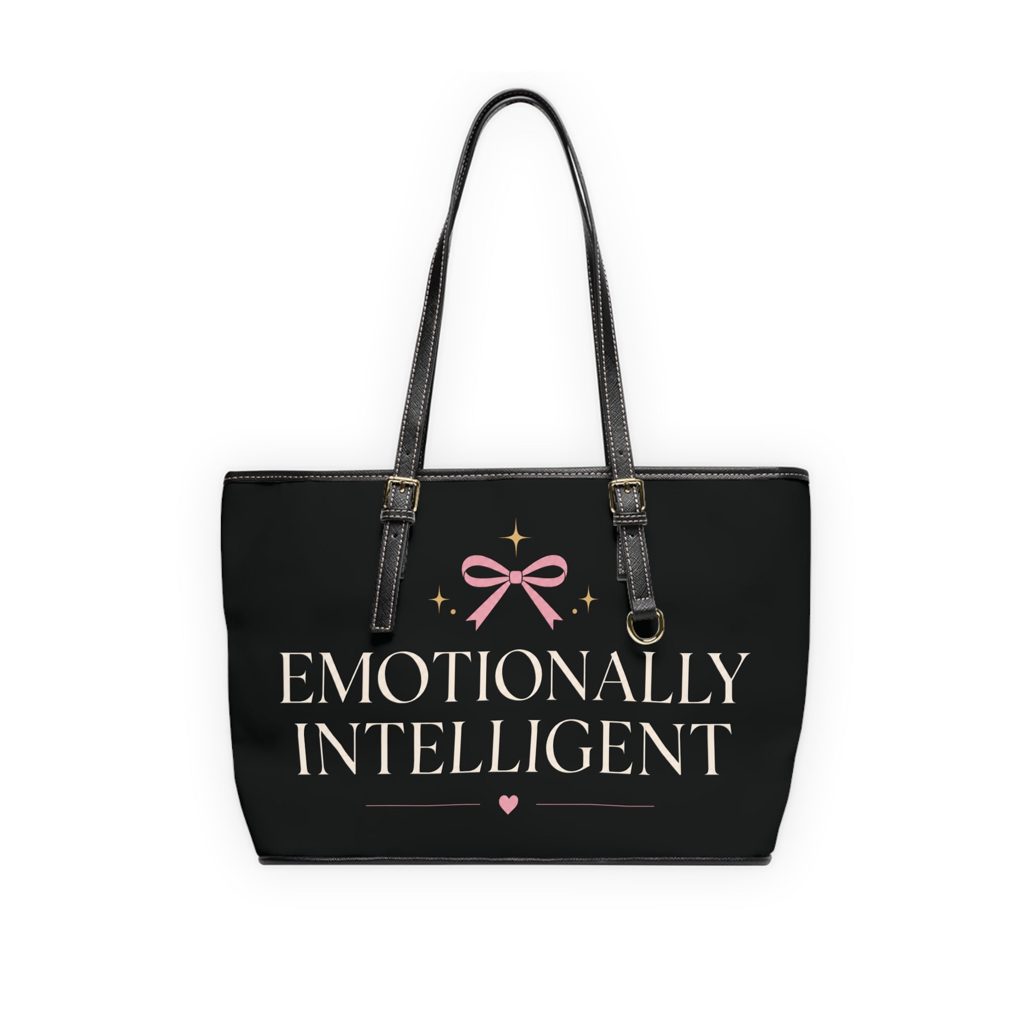 Emotionally Intelligent Leather Tote - Black