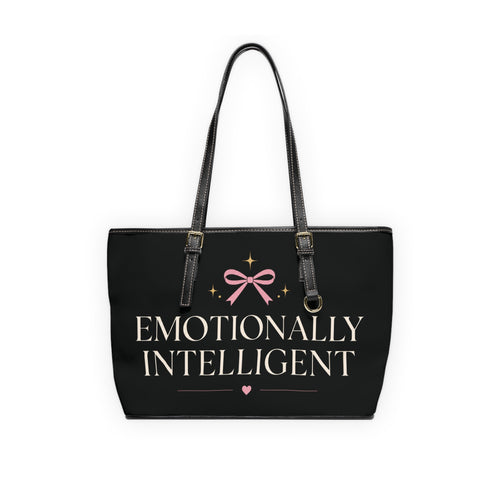 Emotionally Intelligent Leather Tote - Black