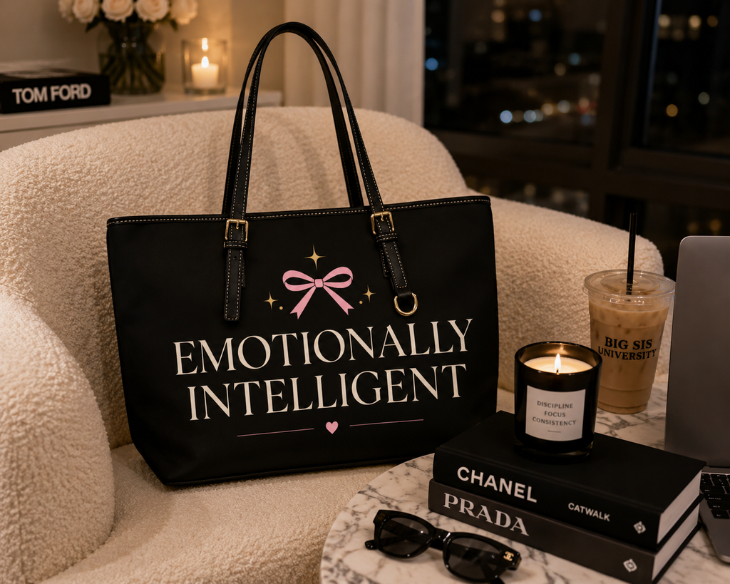 Emotionally Intelligent Leather Tote - Black