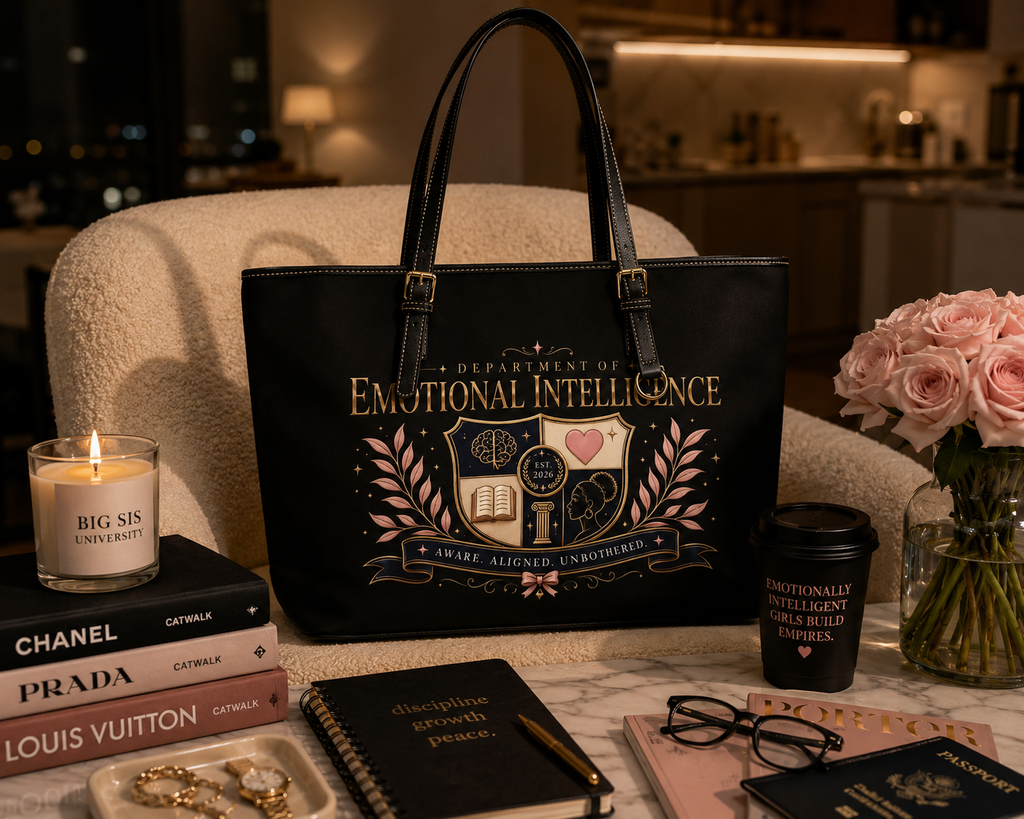 Department of Emotional Intelligence Leather Tote